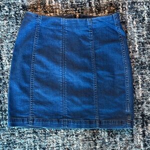 Free People Blue Denim Skirt